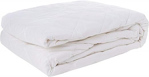 Luxury Quilted Mattress Protector with Matching Pillowcase, Waterproof Mattress Protector, Ultra Soft & Breathable Mattress, Machine Washable, By Papa Jones Ltd, (Double) White