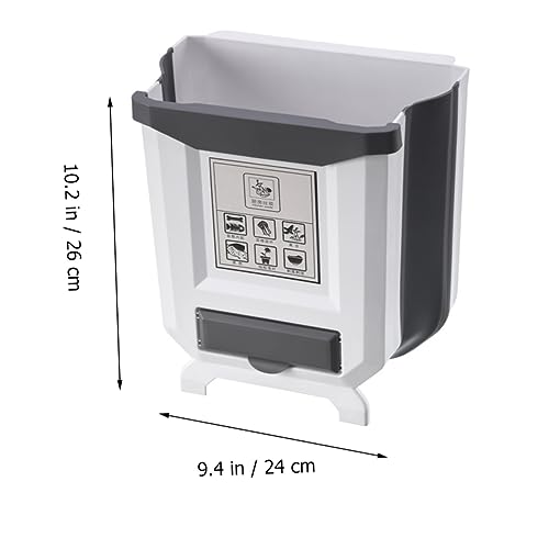 Caneca de basura rectangular blanca para puerta miniatura 6