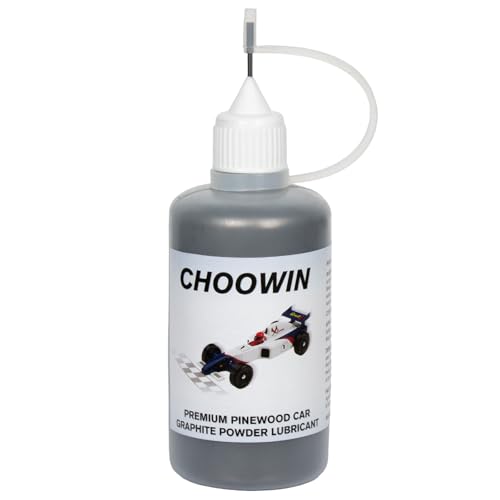 Choowin Graphite Powder for Pinewood Car, Dry Graphite Lubricant for Lock, Door Hinge, Pine Derby Car Wheels Axles - Door Hinge Lock Lubricant, 60 ml
