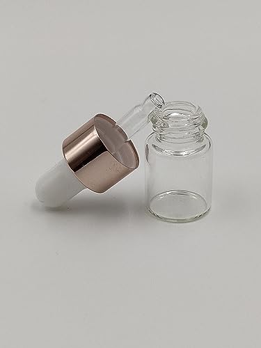 YYNGJCK 15 pacotes de frascos conta-gotas de vidro de amostra de 2 ml para óleos essenciais, mini fr