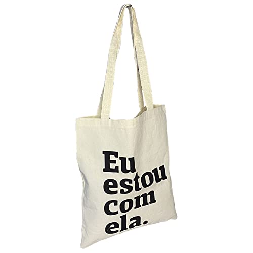 Ecobag Algodão Eu Estou Com Ela Sacola Ecológica Moda Praia