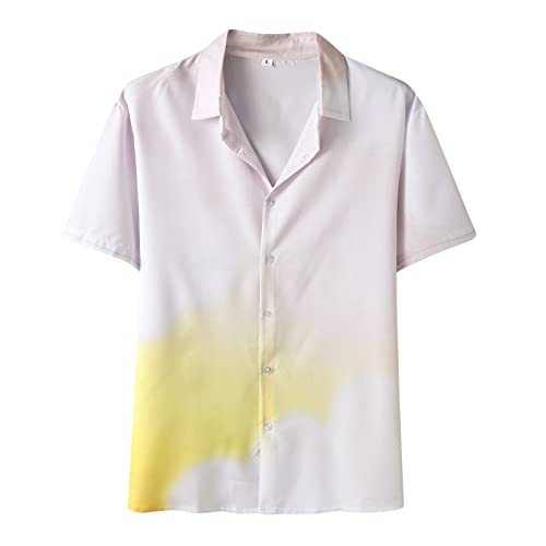 Camisas masculinas manga curta primavera verão casual estampadas moda top camisas masculinas camisas