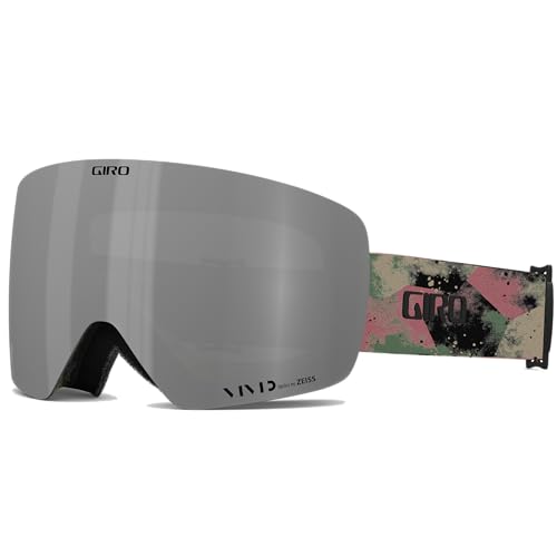 Image of Giro Contour Adult Snow Goggles - Green Marble Strap with VIVID Onyx /VIVID Infrared Lenses