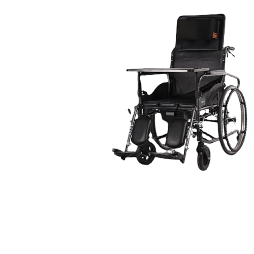 高齢者用フルリクライニング車椅子、麻痺障害者用トイレ付き折りたたみ式多機能スクーター (【G5エアレスタイヤ】スチールチューブ全寝タイプを標準装備)