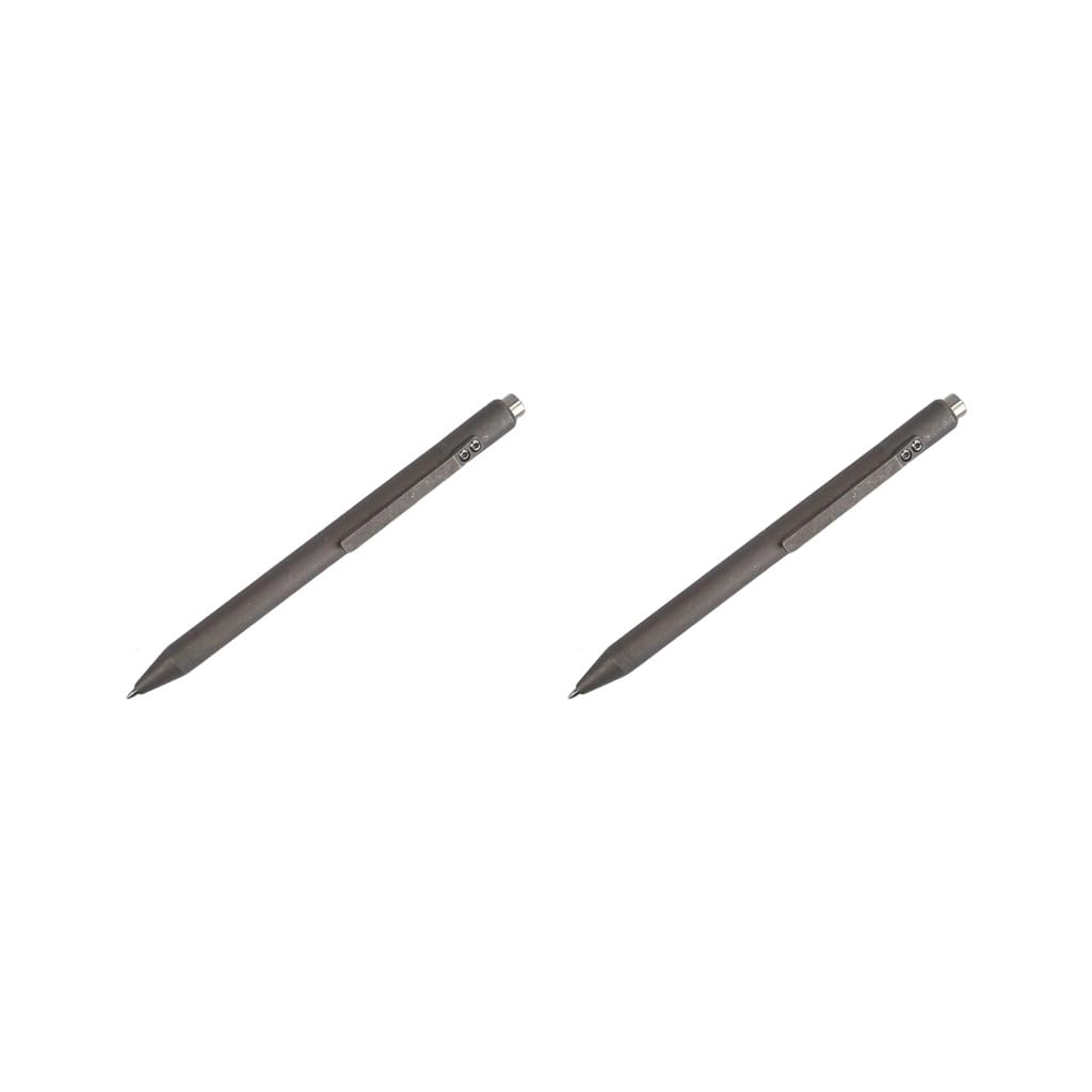 2 zestaw wysuwany długopis ze stopu tytanu prezent długopis dla kobiet mężczyzn szkoła C kamień sprany kolor 13,7 cm