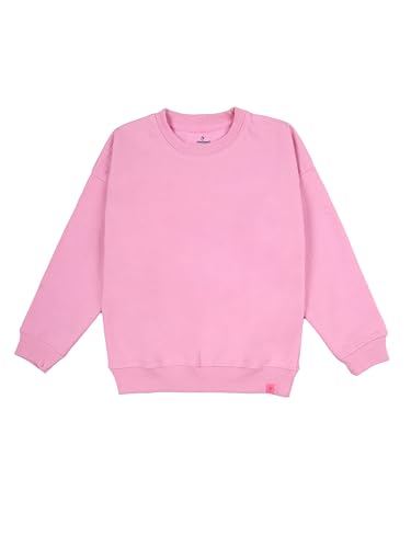 Image of KiddoPanti Boys Solid Round Neck Full Sleeve Fleece Sweatshirt | 60% Cotton 40% Polyester | Soft Warm Winter Pullover | Ribbed Cuffs & Hem | Casual Winter Sweatshirt for Kids