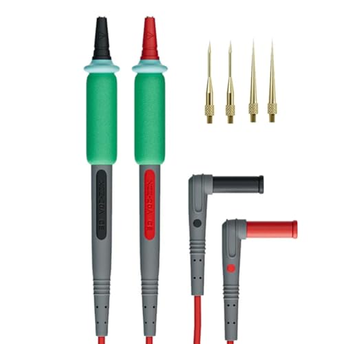 Surluoen Cable de Multímetro Súper Conductor 1000V 20A para Sonda de Voltaje de Corriente Digital Punta de Aguja Cable de Prueba Cable de Pluma Herramientas
