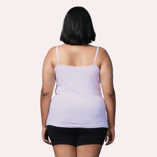 Image of Adira | Plus Size Camisole for Women | Plus Size Camisole | Soft Adjustable Shoulder Elastic | Layering Under Sheer Tops, Shirts & T-Shirts | Offers Full Coverage | Pack of 1