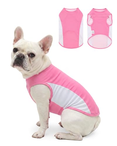 Image of CuteBone Cooling Stretch Sport Dog Tank - Athletic Fan Pet Jersey - Color Block Pet Vest for Small Dogs, Cats