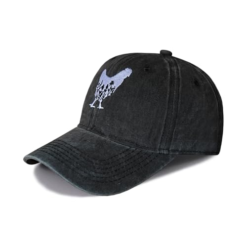 Gorra de béisbol bordada para mujer, negra, talla única miniatura 2