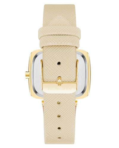 Tan Strap Watch with Rectangular Case