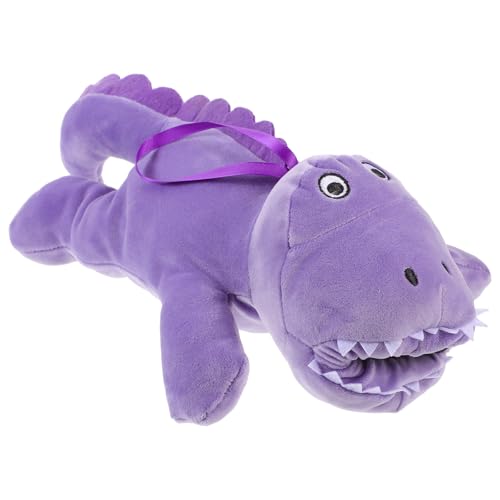 TOYANDONA Protector de Biberón de Felpa Diseño de Cocodrilo Funda Aislante para Biberón Infantil Color Lila Claro Material Suave y Lavable Adecuado para Proteger y Decorar Suministros