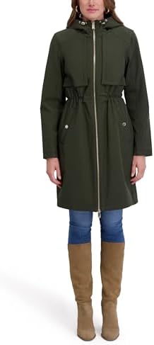 Kensie Women's Outerwear Coat, Olive Soft, Medium