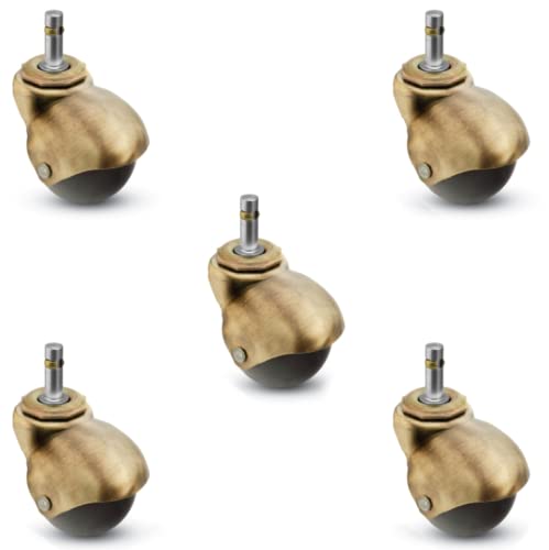 PBH20223WA-3ED-SET - Windsor Antique Baron 2 Spherical Ball Caster - Grip Ring Stem - Set of 5