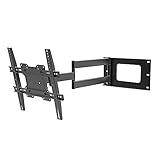 DQ Hercules Flex 400 Negro - Soporte TV de pared - TV circa: 24-65 Zoll - VESA 75x75 ... 200x200 ... 400x400 mm - Totalmente portátil / Giratorio / Orientable / Inclinable