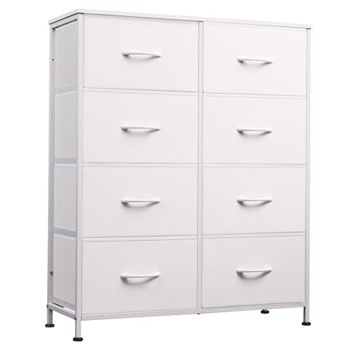 WLIVE Fabric Dresser for Bedroom, Tall Dresser with 8 Drawers, Storage Tower with Fabric Bins,...