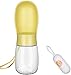 Zacro Botella de Agua para Perro Portatil, 350ml Botella para Perros y Gatos al Aire Libre, Botella de Viaje para Mascotas, Dispensador de Agua Antibacteriano para cachorro, a Prueba de Fugas-Amarillo