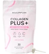 Sculpiflex Hydrolyzed Collagen Peptides Powder, Marine, Bovine, and Chicken Unflavored Multi Coll...