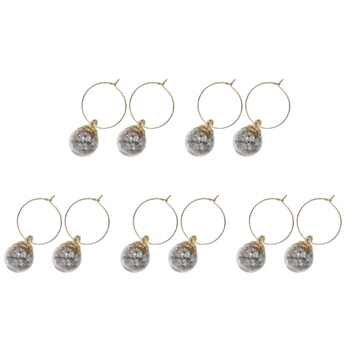 INSEOWI Paquete de 10 marcadores de copa de vino con anillos para bebida, champán, degustación de fiestas, suministros de decoración