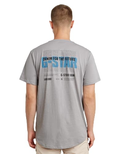 G Star Camiseta para Hombre Lash Back Gr. R T, Gris Grey Alloy D26043 c372 g276, L