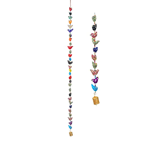 Decorative Door Hanging 30 Fabric Birds Tota String with Bell