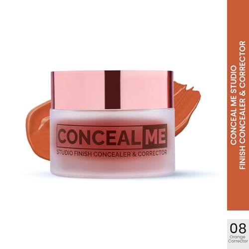 Image of Glam21 Conceal Me Studio Finish Concealer & Corrector |F ull Coverage Yet Lightweight | Easily Blendable Cream Concealer for Dark Circles & Blemishes | 7gm-Orange Correctorr-08