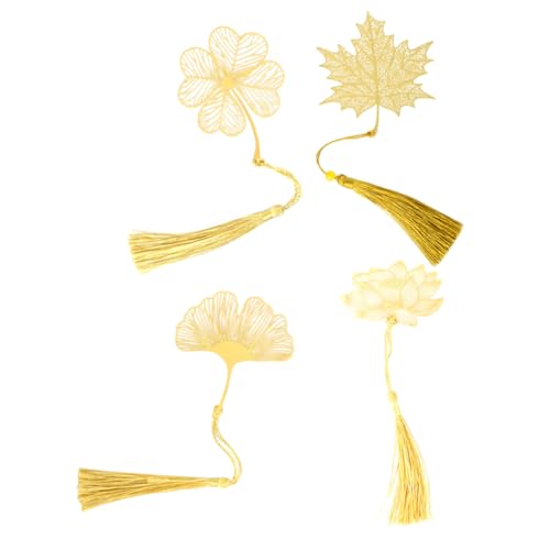 Marque-pages en métal lotus ginkgo : accessoire lecture pratique décoratif - 2