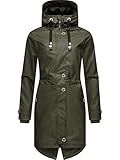 schmuddelwedda regenmantel xxl PASSFORM: Der warme Outdoormantel ist hinten länger geschnitten (Schwalbenschwanz-Schnitt mit Gehschlitz sorgt für jede Menge Bewegungsfreiheit) und hat eine perfekte Länge bis über den Po, an der Taille ist er individuell verstellbar durch einen Kordelzug