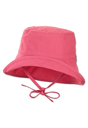 Sterntaler Baby Mädchen Hut Baby Sonnenhut Uni - Baby Hut, Kopfbedeckung Baby Sommer, Sommerhut Baby - aus Baumwolle - Koralle, 51