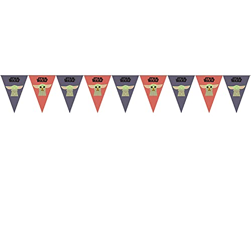 Procos- Filare 9 bandierine triangolari Star Wars Grogu Baby Yoda...