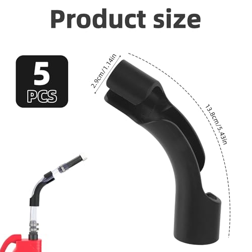 Image of 5pcs Hose Bender for Racing Fuel Tanks, Premium ABS Gas Can Hose Bender Replacement and Accessories for Racing Fuel Jug Gasoline Tanks Public Containers(Black)