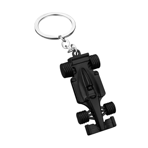 CGEAMDY Accesorios Llavero-Coche Metal, Llavero-Coches, Colgante Para Llaves-Coche, Modelo Llaveros Coche Racing, Sólido Llavero De Carreras Colgante, Miniatura 3D Llavero De Coche Sólido(Negro)