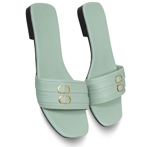 Image of Women's Slippers | Comfortable Flat Chappals for Women with Bow Detail | Stylish Casual Chappals, Trendy Summer Sandals, Comfortable Footwear for Daily Use
