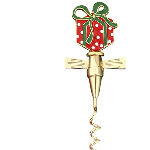 Ouvre-bouteille rouge au design de Noël robuste et élégant