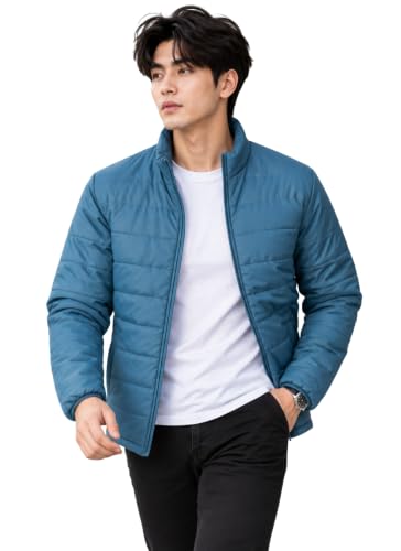 Image of TAGAS JACKET|mans Winter Puffer Jacket| Men's Solid Black Quilted Puffer Jackets | Lightweight Warm Winter Wear | Full Sleeve Front Zip Closure | Casual Outdoor Travel Jacket for Men