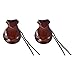 Spanish Castanets for Adults, 2 Pairs of Wooden Hand Percussion Instruments for Beginners, Flamenco Dance, Music Class and Stage Performance(Brown)