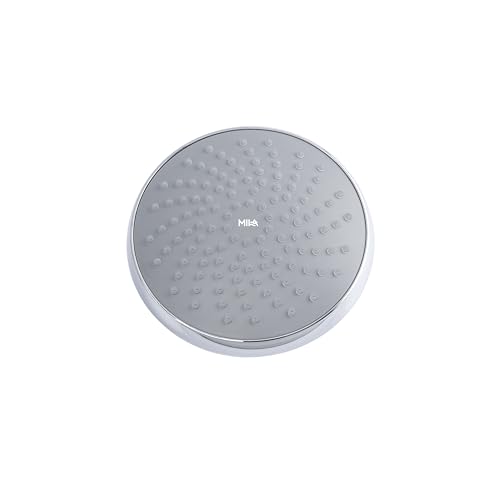Image of Mila Premier (Chrome) Single Function Overhead Shower Head | Rain | Chrome Finish Round Showerhead for Wall Mount | Durable ABS Body, Wide Coverage, Easy Install | Bathroom Fitting (190mm)