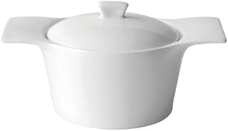 Utopia Anton Black Individual Casserole Dish 12.3oz / 350ml | Fine China Casserole Dish, White Casserole Dish, Mini Casserole Dish