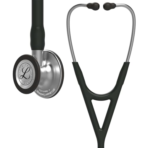 3M Littmann Cardiology IV Fonendoscopio para diagnóstico, campana de acabado estándar, tubo negro...