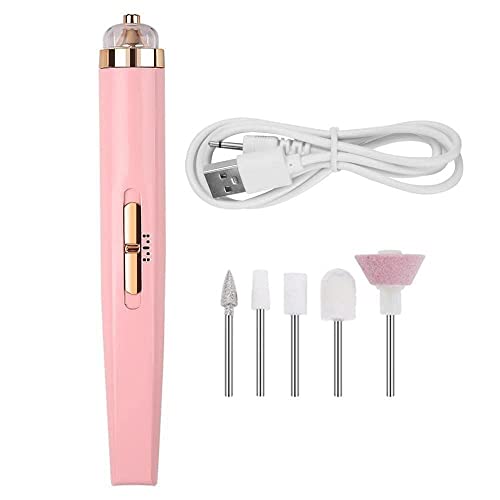 QOAL Electric Nail Set Manicure Set 5 in 1 Electric Manicure Machine Nail Drill Mill for Manicure Grooming Kit Polisher Remover Gel Polish Clean Smooth Care Handle Tool