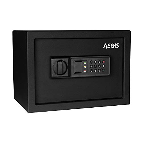 0.57 CF Electronic Lock Safe - Safe Cash Box Safe Keypad and Key Digital Money Jewelry Safe Box for Hotel Home Office