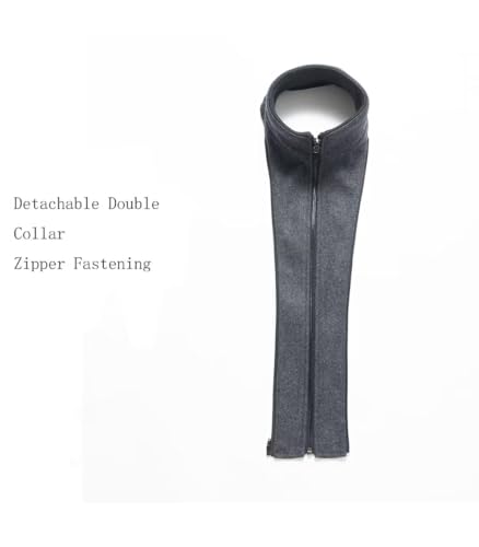 Image of FTIMILD Mens Wool Blend Coat with Detachable Collar Two Collar Single Breasted Pea Coat Business Trench Coat