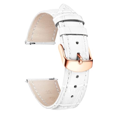 Image of BINLUN Leather Watch Band Genuine Calfskin Replacement Watch Strap Quick Release Crocodile Pattern 10 Colors 13 Sizes for Men Women(10mm,12mm,14mm,16mm,17mm,18mm,19mm,20mm,21mm,22mm,23mm,24mm)