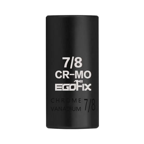 Image of 3 /8 inch Drive Deep Impact Socket, 7 /8 Inch SAE Socket, CR-MO 6 Point for Easy Removal of Axle Nut