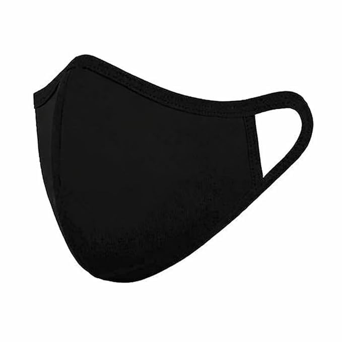 Reusable Black Face Mask Pack of 5 | Soft Breathable Cloth Mask for Men & Women | Washable, Lightweight & Comfortable for Daily Use-image-15