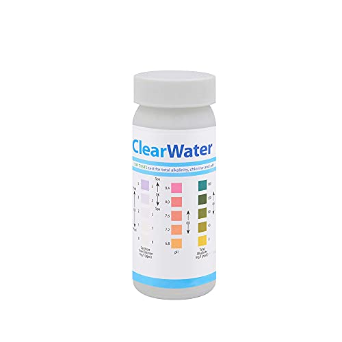 TIANMING Pool and Spa Water Test Strips, 3 in 1 Hot Tub Swimming Pool Strips, Test pH, Total Alkalinity for Pool, SPA and Hot Tub Swimming Pool Water Test Kits Accurate (1PC)