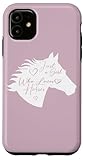 白馬、少女 スマホケース iPhone 11 用