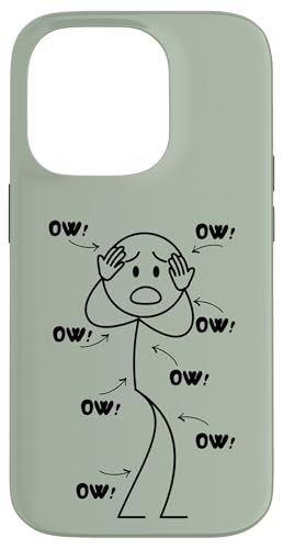 Ow Ow Stick Character Figure Humor Chronic Pain Awareness �X�}�z�P�[�X iPhone 14 Pro �p