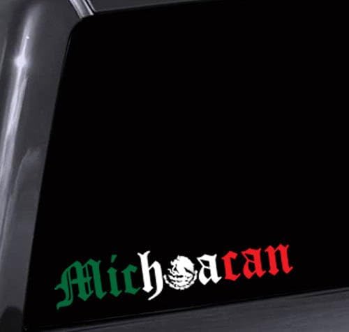 Miniatura 2 de MICHOACAN 3 COLOR Mexico Flag Estados Emblema Decal for Car Truck SUV Window USA Stickers Mexico MICH Michoacan (9")