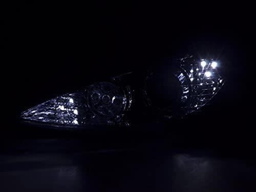 Phares Daylight Led pour 206 1998-2005 chrome